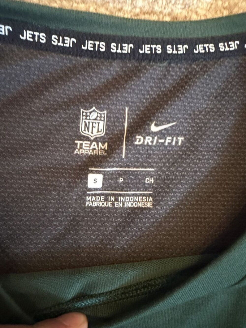 Green Black Jets Nike Dri-FIT Long Sleeve S NWT